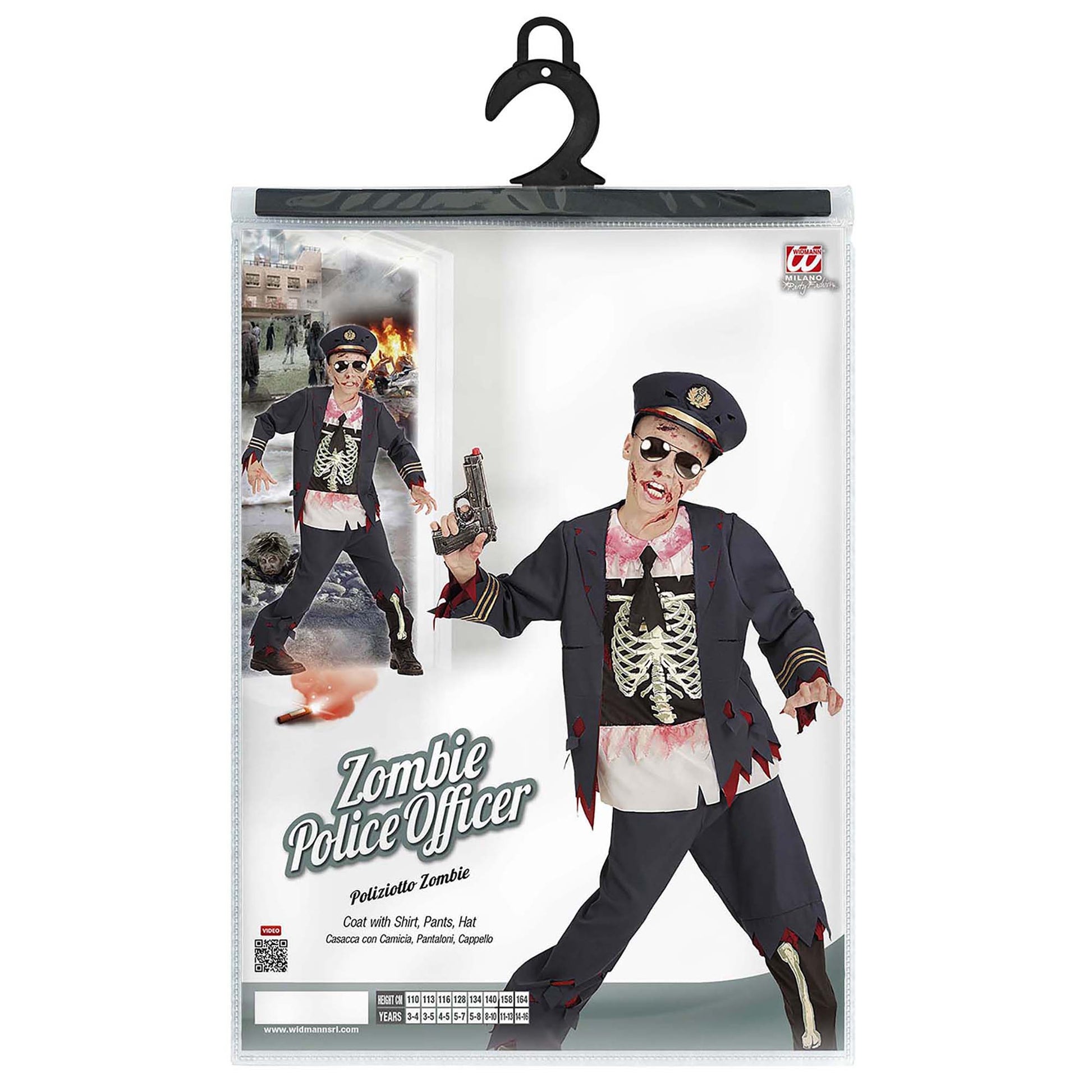 "ZOMBIE POLIZIST" (Jacke mit Hemd, Hose, Hut) – Ansicht 3