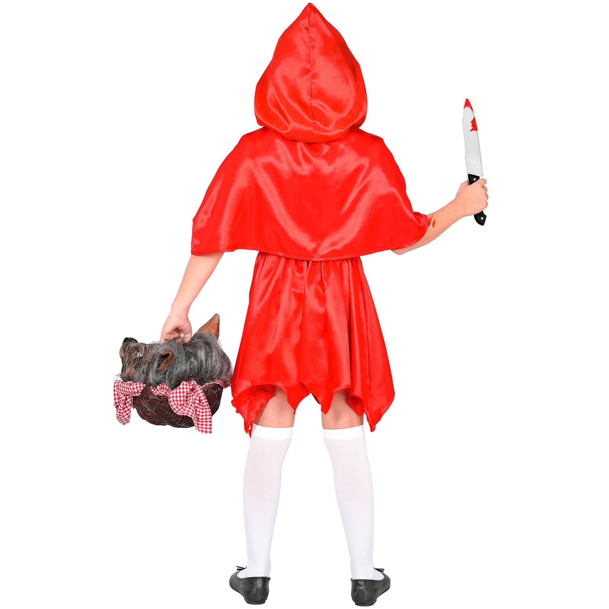 "ZOMBIE ROTKÄPPCHEN" (Kleid, Umhang mit Kapuze, halterlose Strümpfe mit Schleife) – Ansicht 7