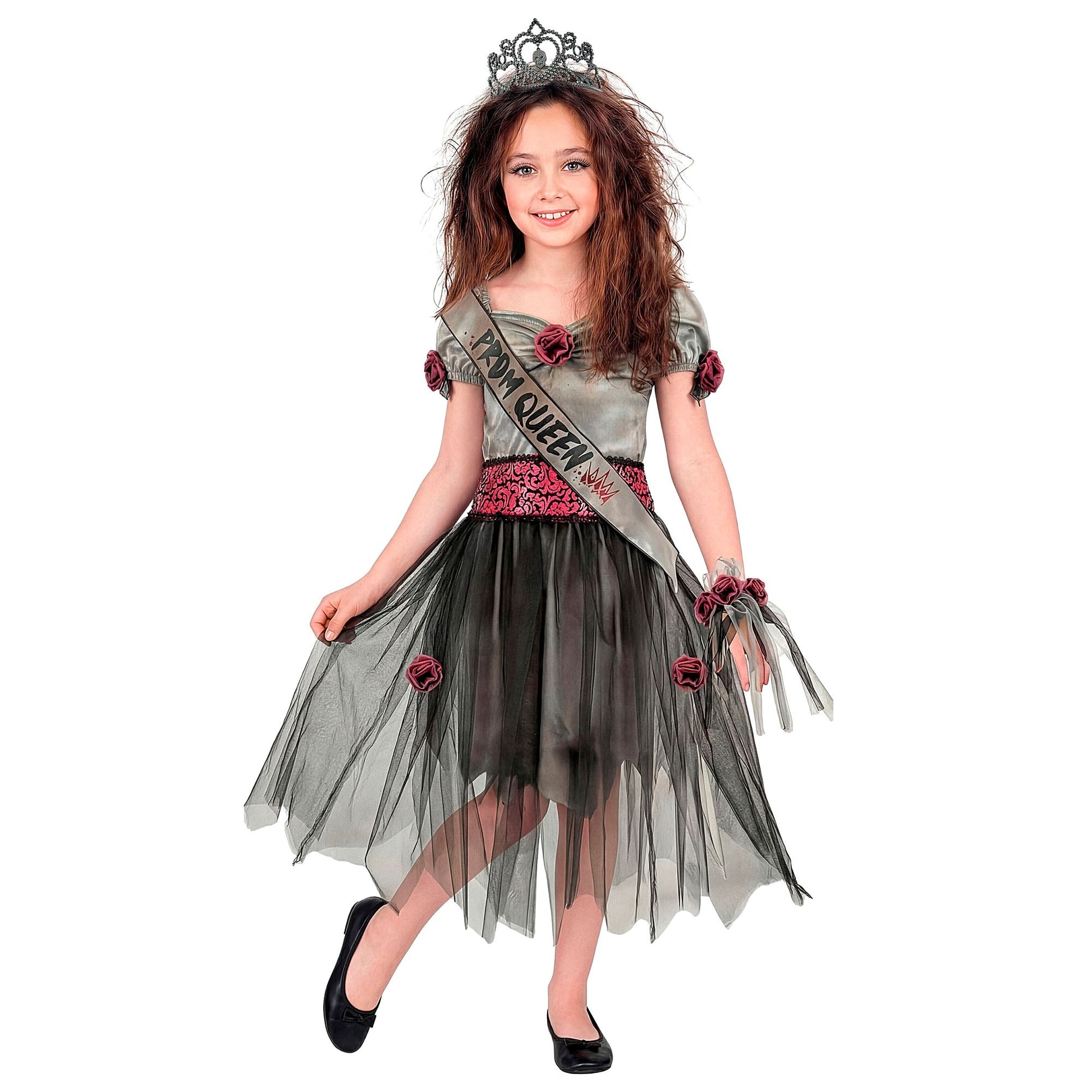 "ZOMBIE SCHÖNHEITSKÖNIGIN" (Kleid, Gürtel, Schärpe, Tiara, Handgelek Corsage) – Ansicht 3