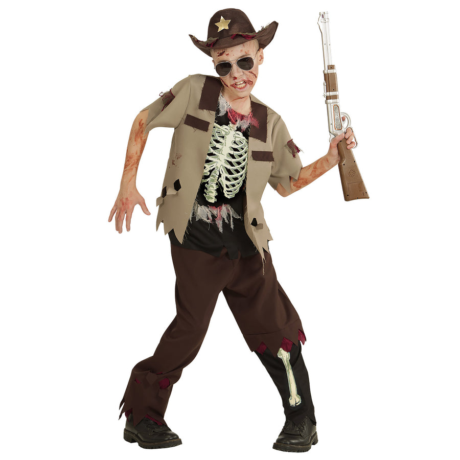 "ZOMBIE SHERIFF" (Oberteil, Hose, Hut) – Vorderansicht