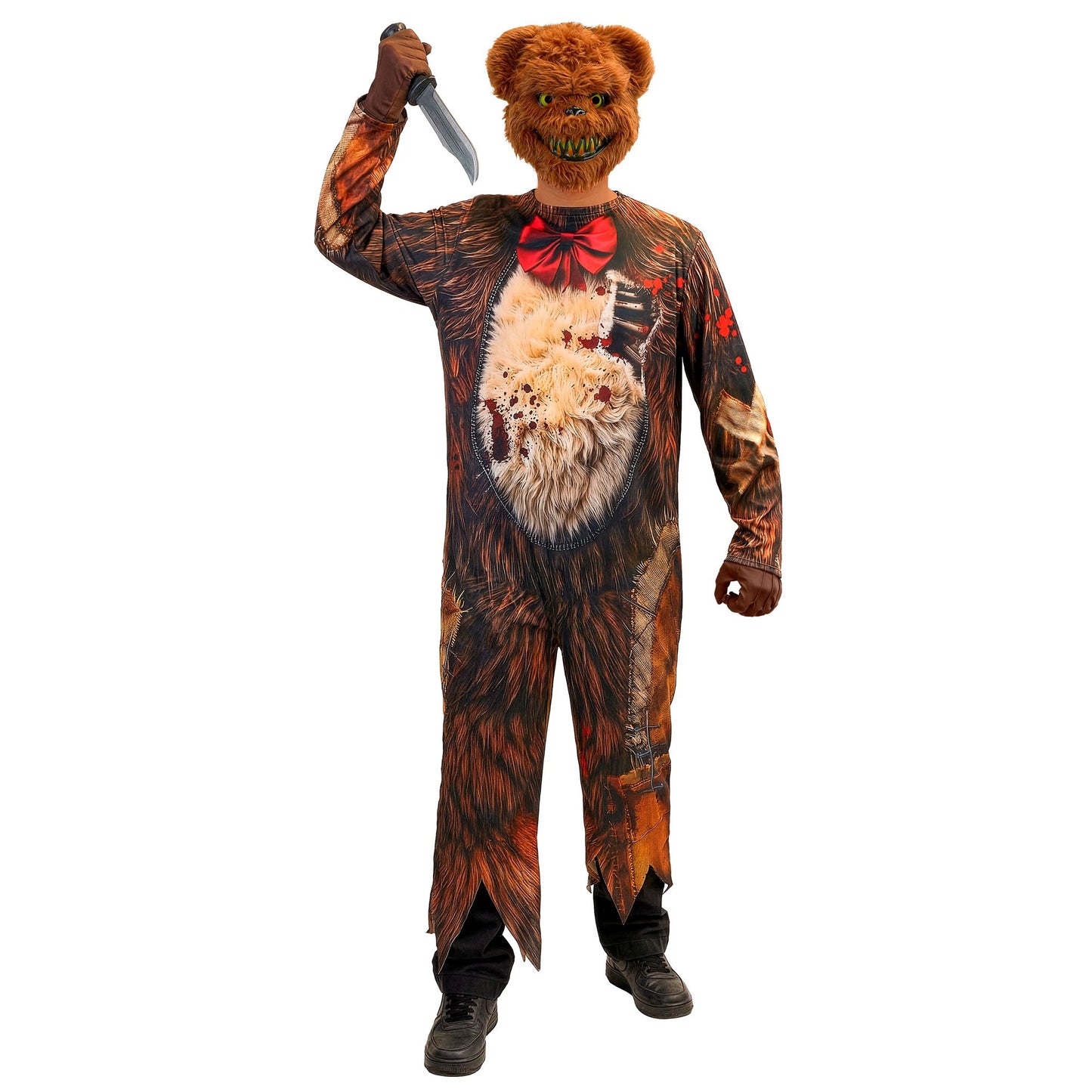 "ZOMBIE TEDDYBÄR" (Overall, Maske) – Vorderansicht