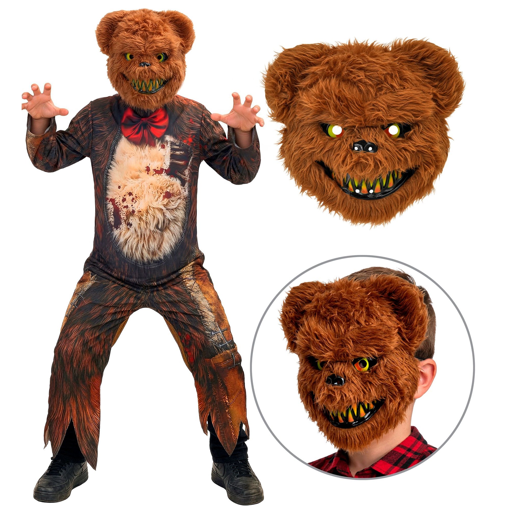 "ZOMBIE TEDDYBÄR" (Overall, Maske) – Detailansicht