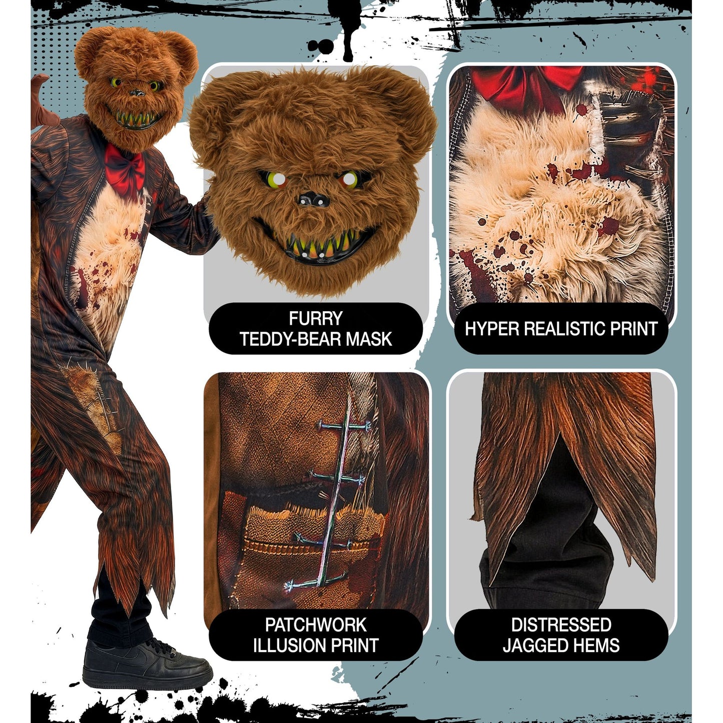 "ZOMBIE TEDDYBÄR" (Overall, Maske) – Ansicht 5