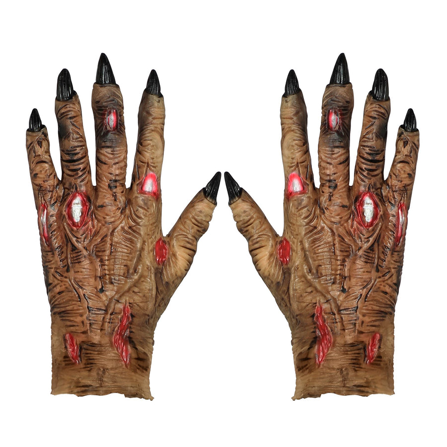 "ZOMBIEHANDSCHUHE" aus Latex – Vorderansicht