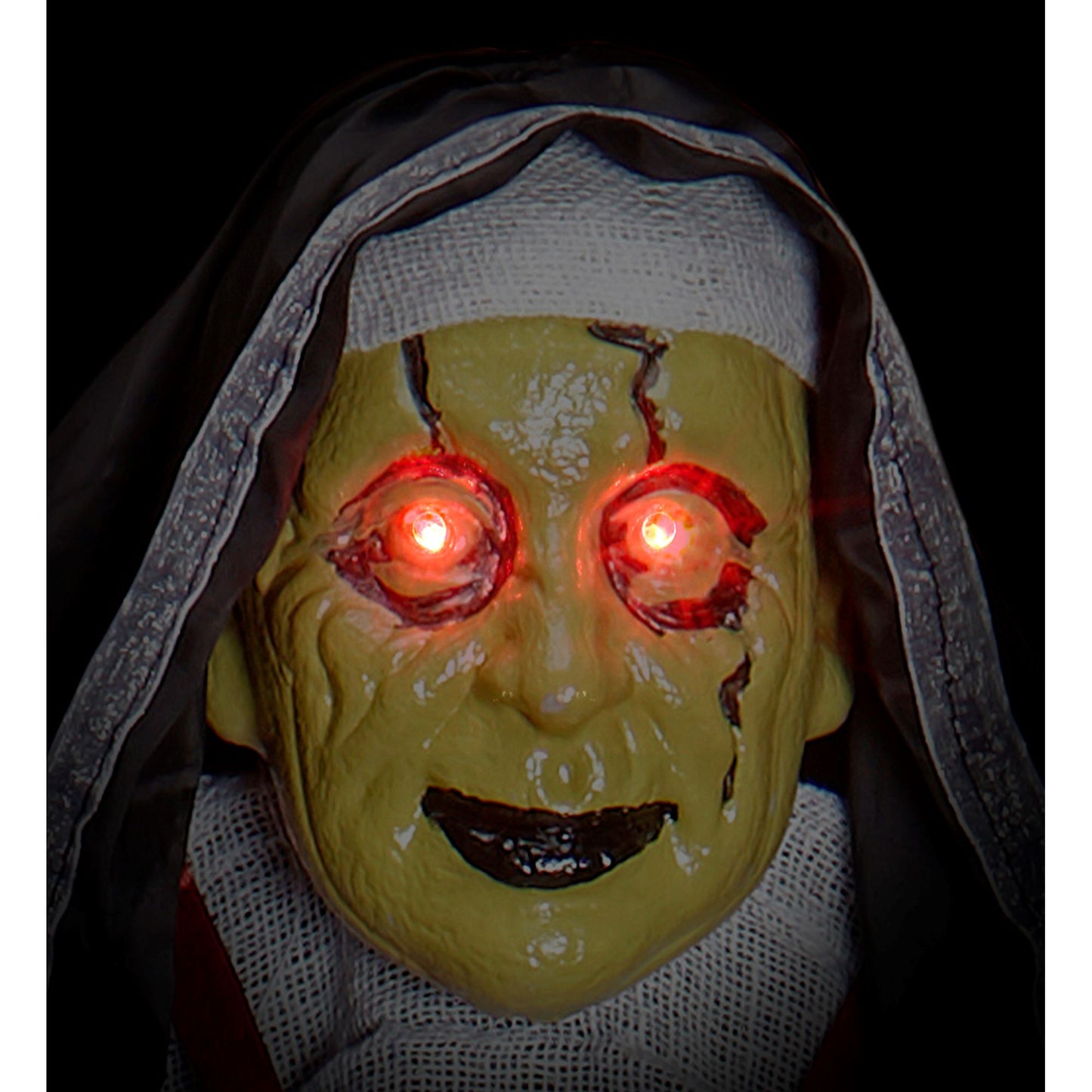 "ZOMBIENONNE MIT PULSIEREND BLINKENDEN LED AUGEN" 137 cm – Ansicht 3
