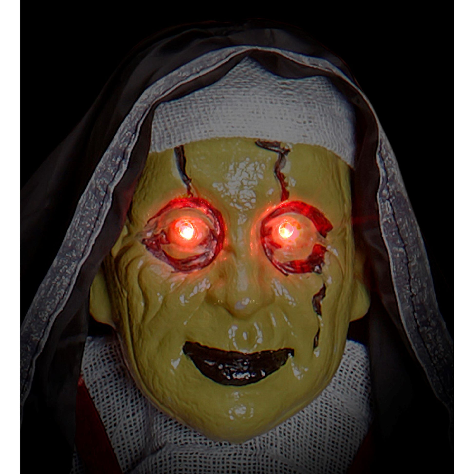 "ZOMBIENONNE MIT PULSIEREND BLINKENDEN LED AUGEN" 137 cm – Ansicht 3