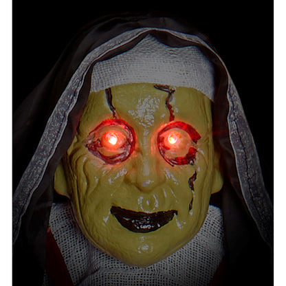 "ZOMBIENONNE MIT PULSIEREND BLINKENDEN LED AUGEN" 137 cm – Ansicht 3