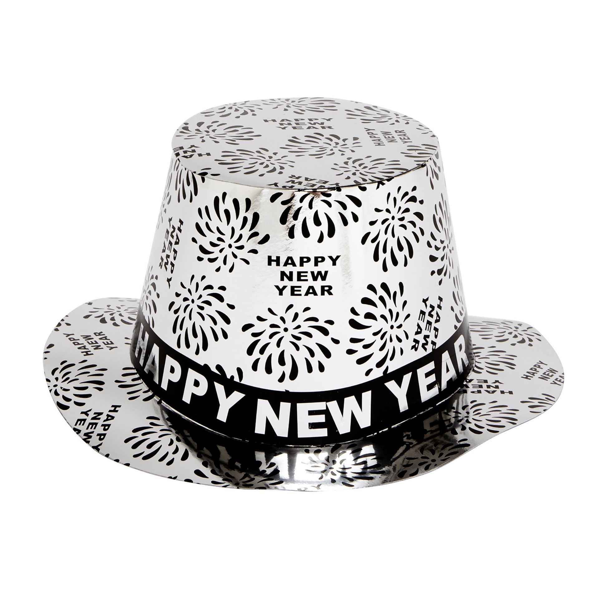 "ZYLINDER HAPPY NEW YEAR SILBER" – Vorderansicht