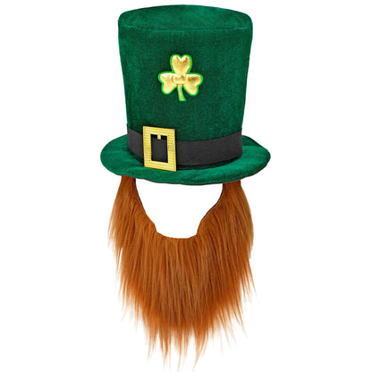 "ZYLINDER MIT BART LEPRECHAUN" 25 cm – Vorderansicht