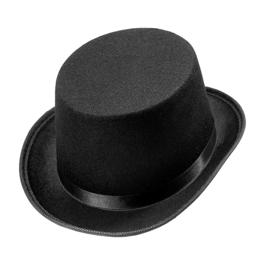 "ZYLINDER SCHWARZ AUS FILZ" 11 cm - Kindergröße – Vorderansicht