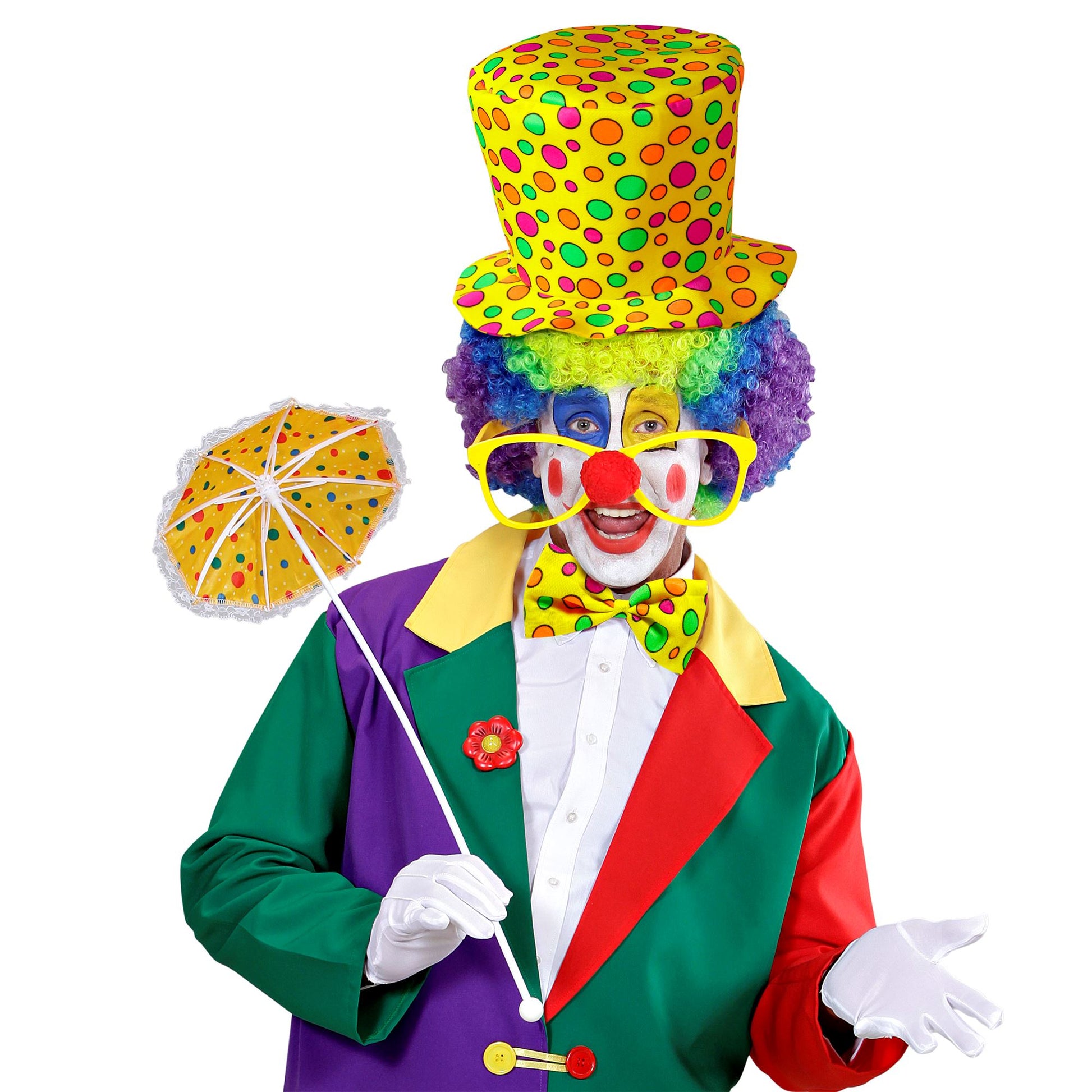"ZYLINDERHUT UND FLIEGE CLOWN" gelb - Erwachsenengröße – Ansicht 3